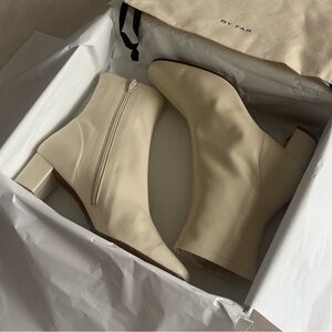 BY FAR Sofia Leather Ankle Booties